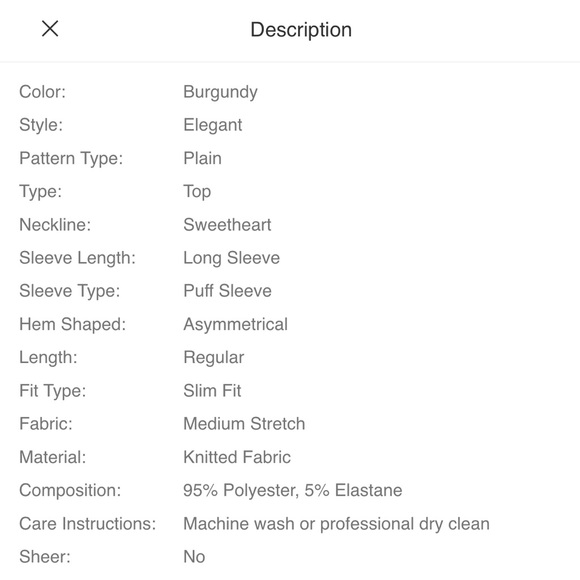 Velvet Sweetheart Neck Lantern Sleeve Top - Picture 9 of 10